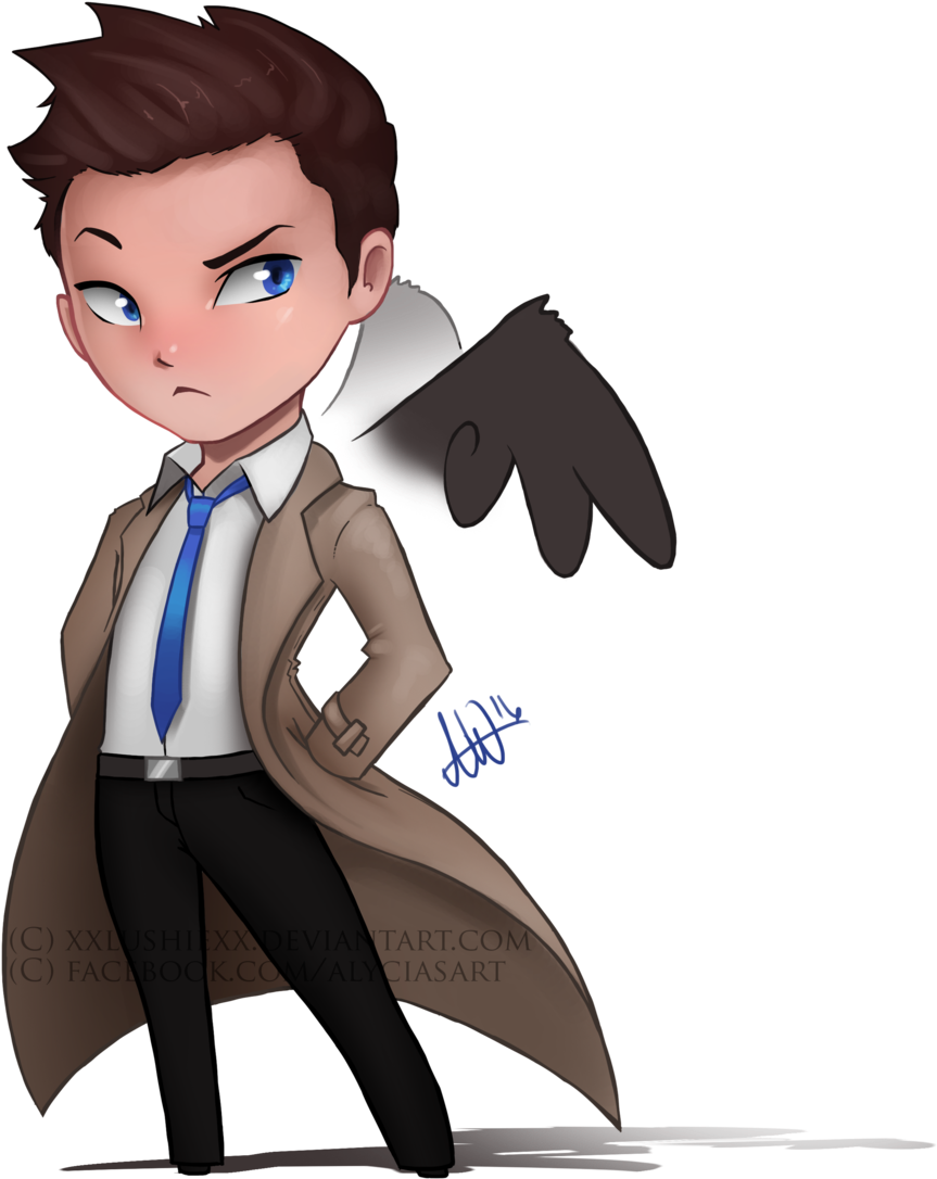 Castiel By Lushies-art - Art (1024x1144)