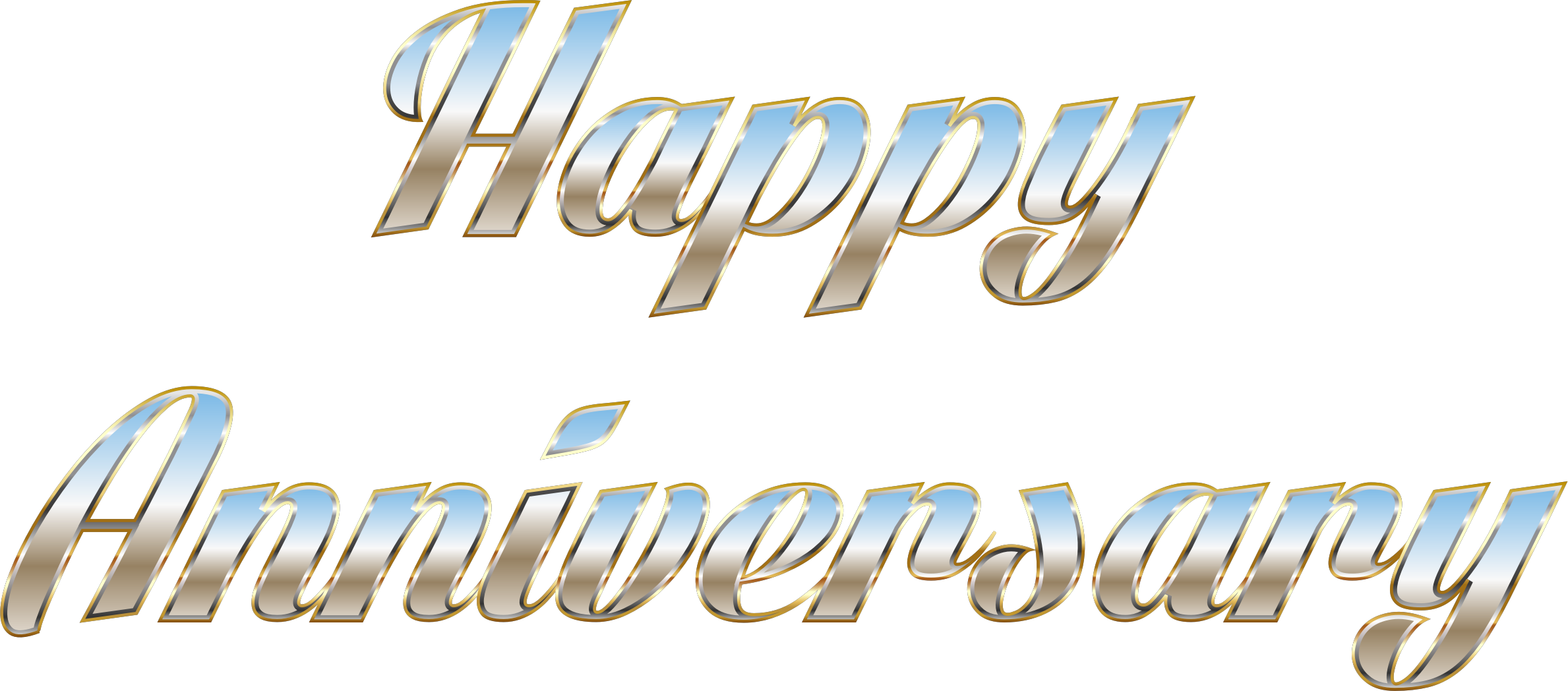 Best Hd Happy Anniversary Typography No Background - Happy Anniversary Png Text (2378x1048)