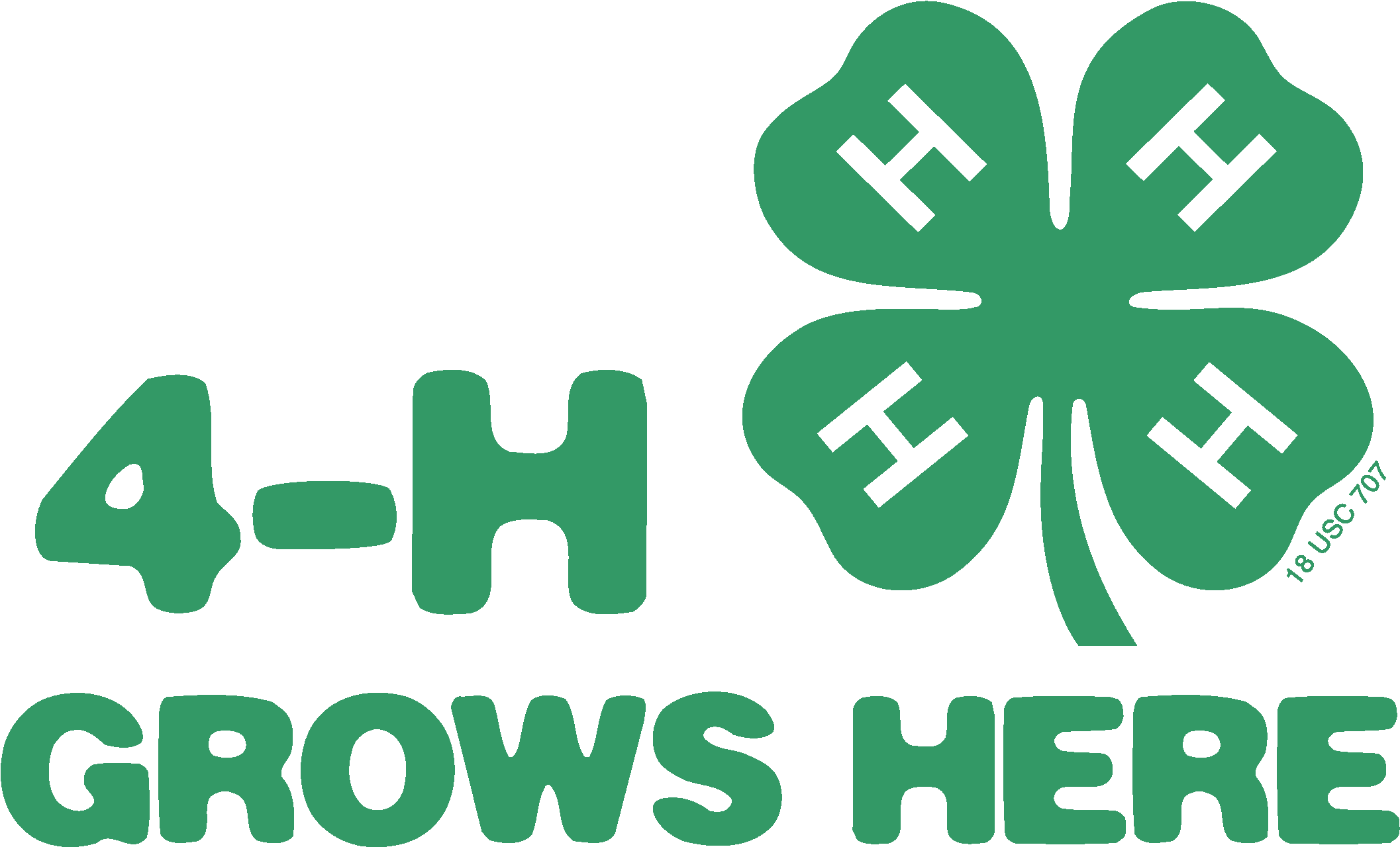Green Grows Here - 4 H Grows Here Logo (2448x1722)