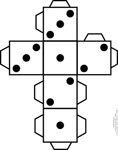 Counting Cube, Dice, Handicrafts, Tinker, Dots, Counting - Cube With Dots (503x640)