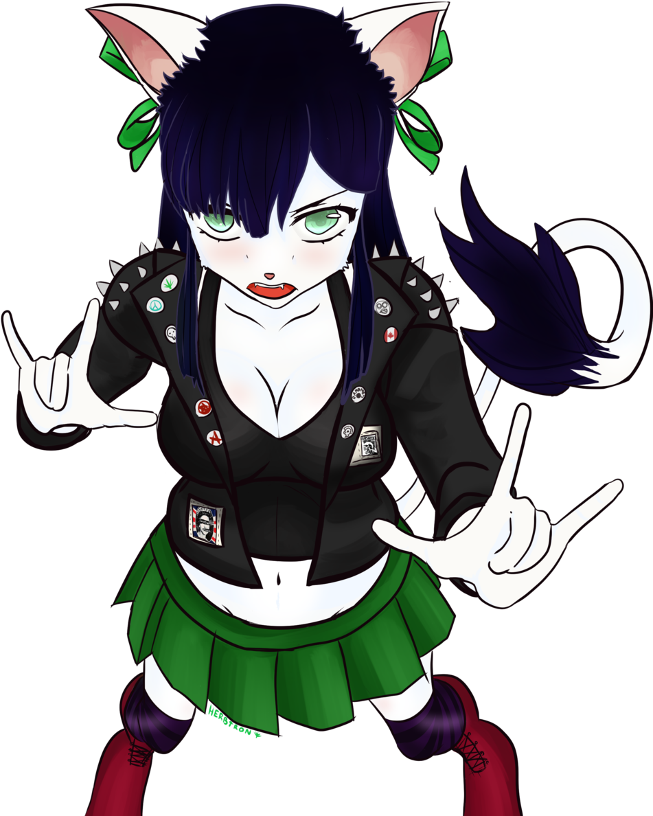 Anime Punk Rock Drawing Art Clip Art - Punk Rock Furry (1024x1280)