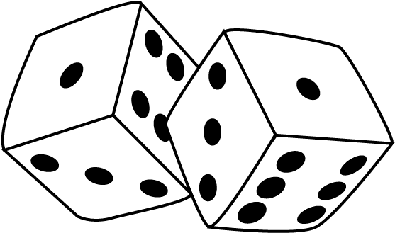 Dice Clipart Game Time - Board Games Pieces Drawing (582x372)