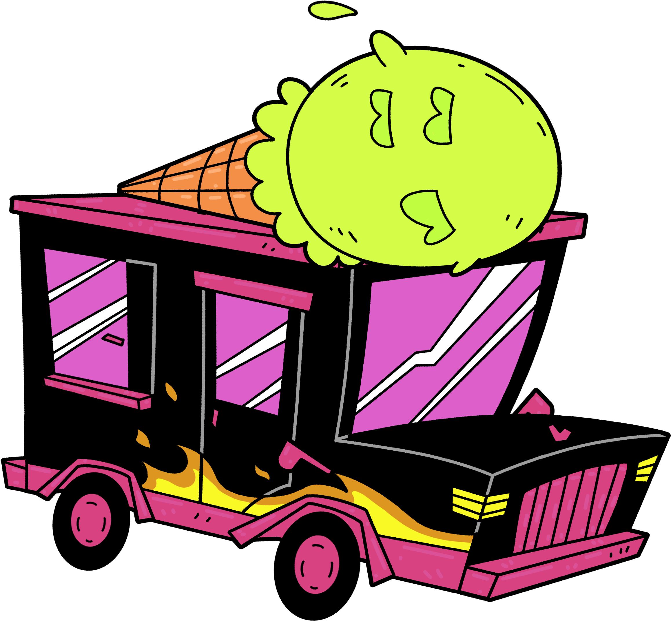 Deadly Ice Cream Truck, Driverus Deadlius - Toejam And Earl Back In The Groove Earthling (2329x2195)