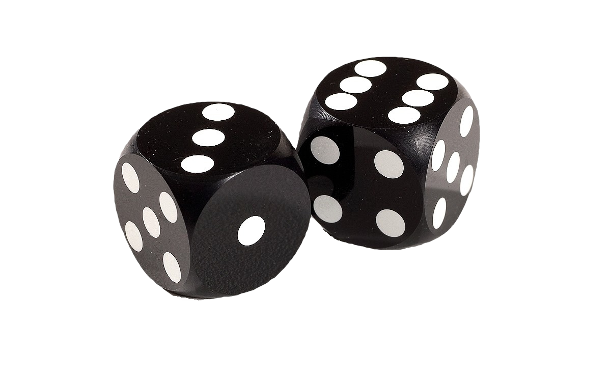 Dados-negros - Dados De Casino Png (1200x740)