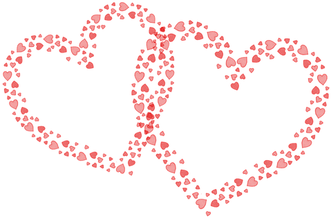 Valentine's Day Love Hearts In Love Heart - Valentine's Day (496x340)