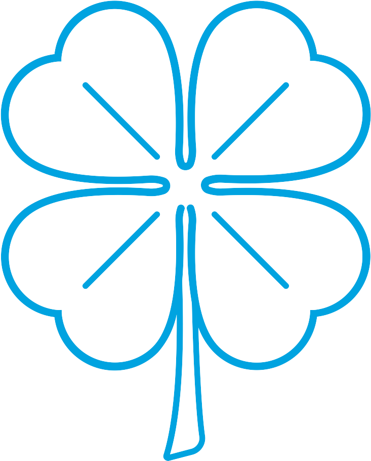 Four Leaf Clover - Trevo De Quatro Folhas Desenho (1200x1200)