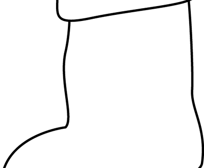 Black And White Stocking Clip Art Image Brilliant Christmas - Black And White Stocking Clip Art Image Brilliant Christmas (400x329)