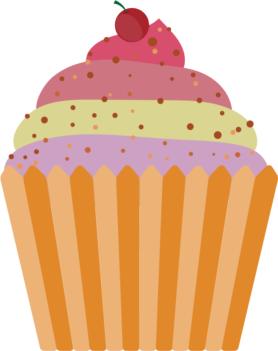 Ice Cream Cone Cupcake Muffin - Cartoon Cupcake Png (1142x1524)