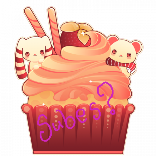 Cupcake-kawaii By Yuukistraw97 - Birthday Cake (500x500)