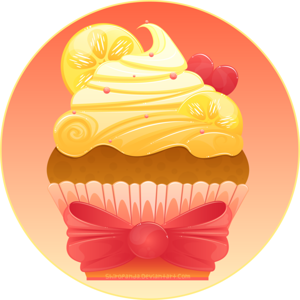 Lemon Cupcake By Shiropanda - Lemon Cupcake Cartoon (600x600)