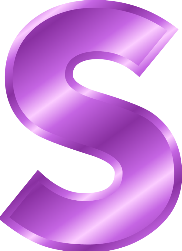 Latest S Letter Clipart - Letter S In Purple (600x827)