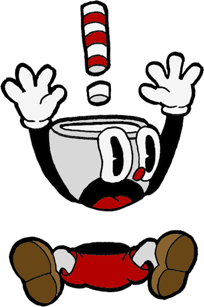 Cuphead Art Run Cuphead Art Hit - Cuphead T Shirt (1600x1600)