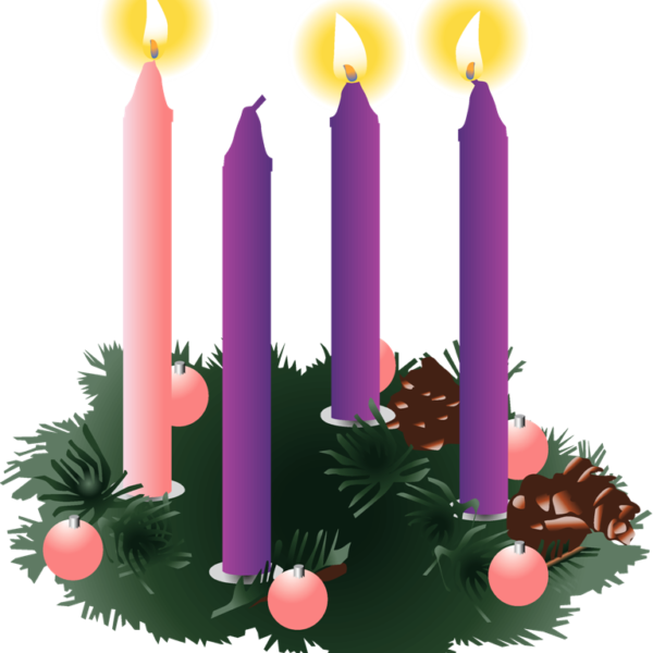 Candles - Christmas Wreath Advent (600x600)