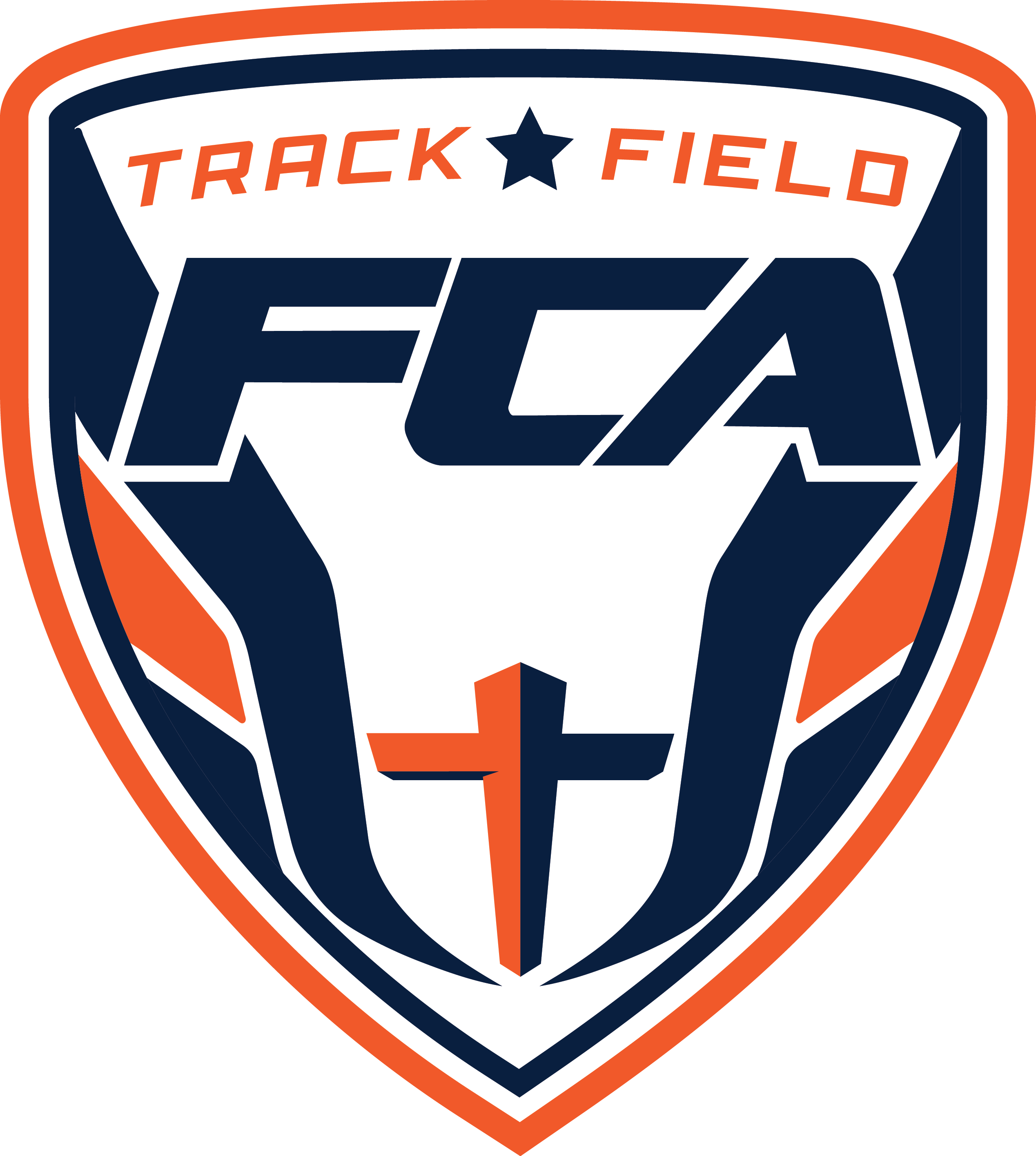 Blue Track And Field Symbol - Track And Field Athletics (2537x2833)