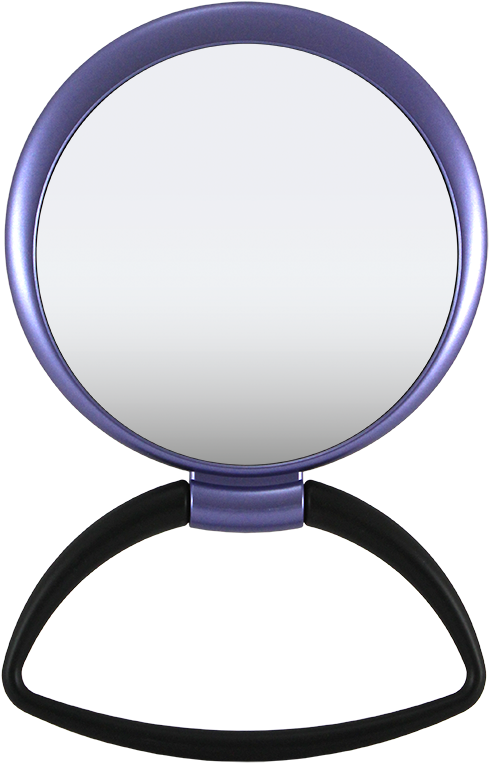 Hanging / Standing Mirror 1x/5x Black Handle, Matte - Circle (611x817)