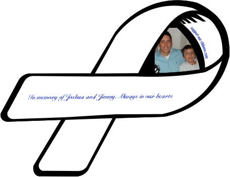 In Memory Of Joshua And Jimmy - Cervical Cancer Ribbon Clip Art (455x350)