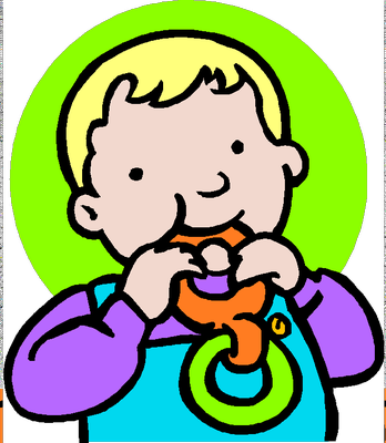 Baby Teething Clip Art (348x400)