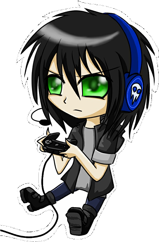 Human Allen Playing Video Games By Whitenoiseghost - Playing Video Games Transparent (546x843)