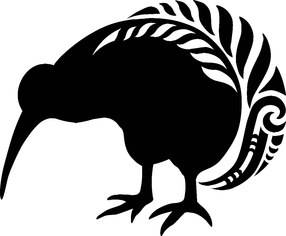 Custom Nz Kiwi Silver Fern Bird Warrior Koru New Zealand - New Zealand Kiwi Silver Fern (1000x825)