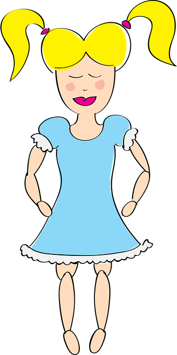 Baby Toy Clipart 18, - Kız Bebek Oyuncağı Çizimi (360x720)