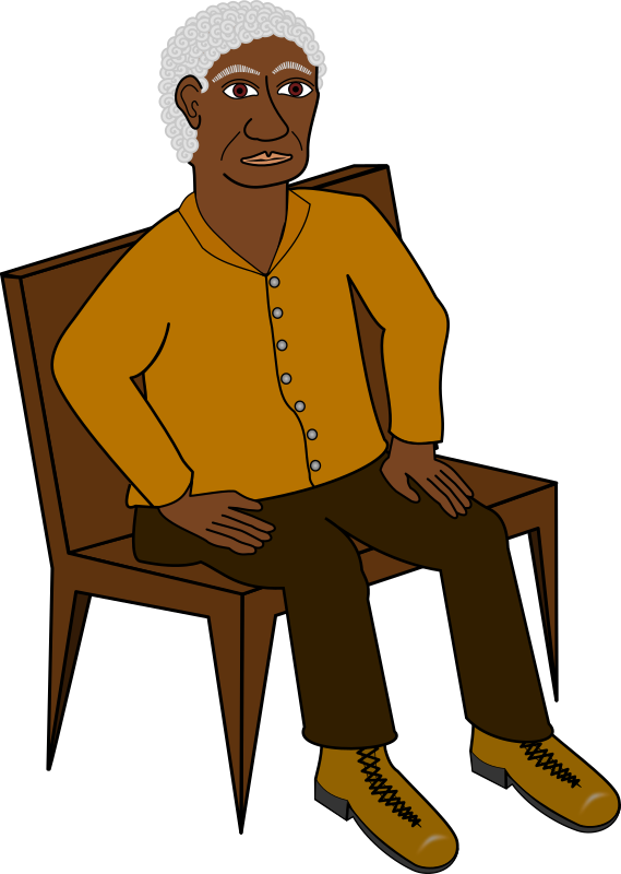 Medium Image - Man Sitting On A Chair Clipart (569x800)