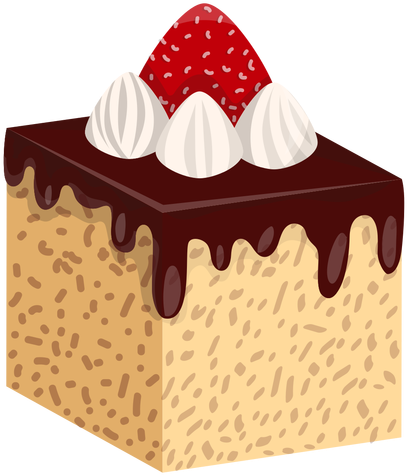Chocolate Cake Slice With Strawberry Transparent Png - Cake Slice Png (512x512)
