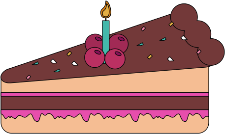 Birthday Cake Slice Icon Image - Birthday Cake (550x550)