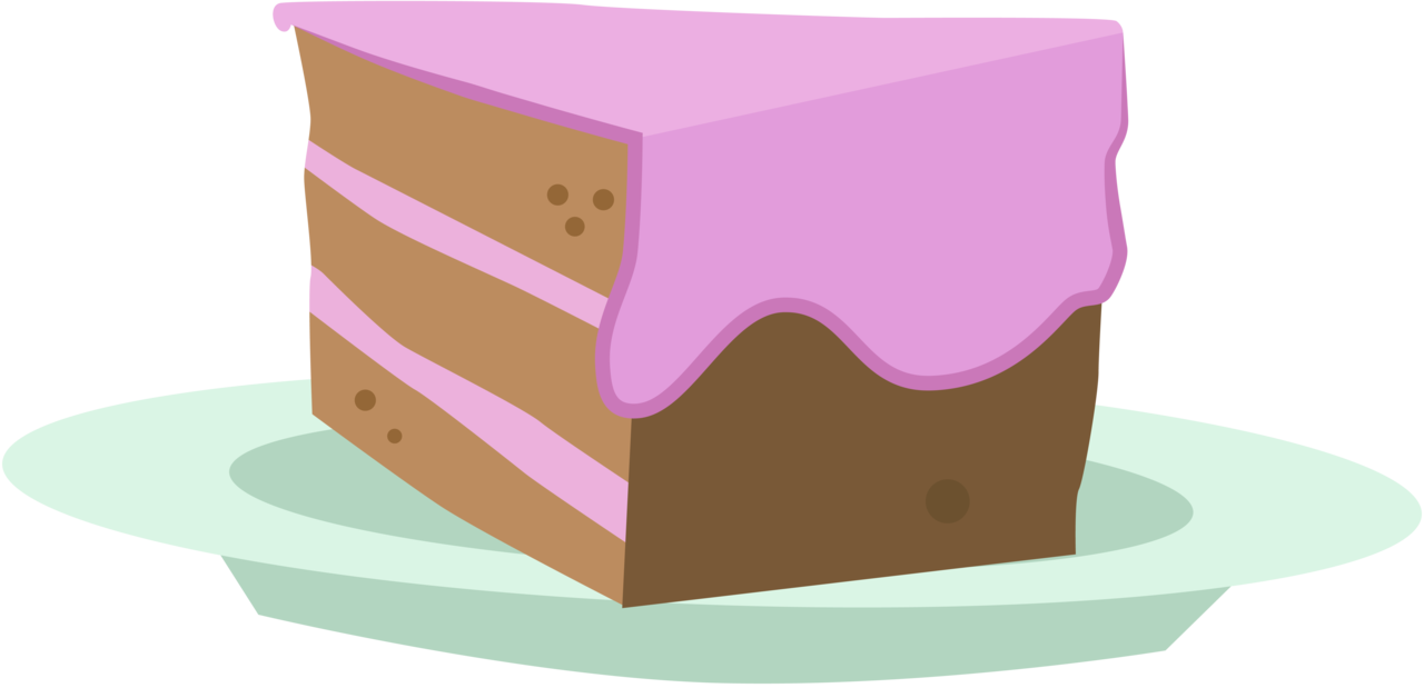 Fanmade Slice Of Cake - My Little Pony Cake Cartoon (1280x619)