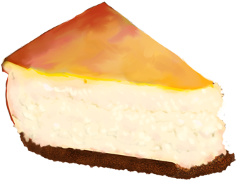 Cheesecake Slice, Plain By Emptypulchritude - Cheesecake Drawing Png (500x441)