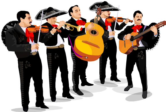 Beginning February 13, 2016 And Every Second Saturday - Clip Art Mariachi Band (578x391)