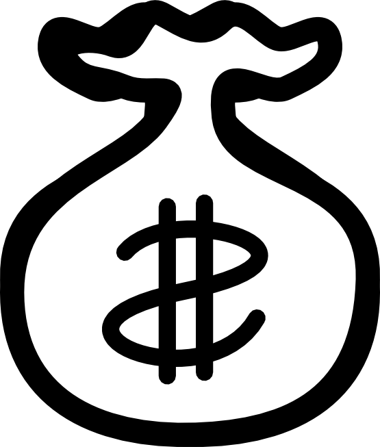 Money Black And White Money Clipart Black And White - Black And White Money Sign (555x653)