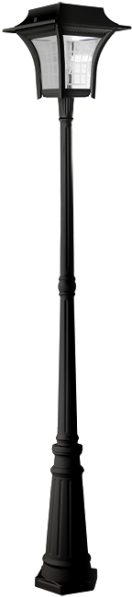 Perfect Flat Style Streetlamp Set Urban Road Stock - Black Outdoor Lamp Post (600x600)