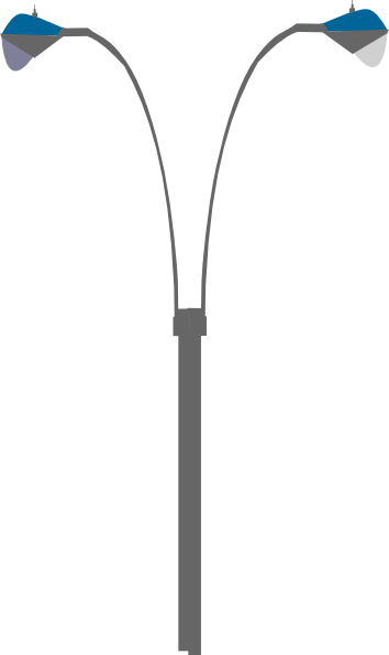 Street Clipart Street Light Poles - Street Lights Clipart (354x595)