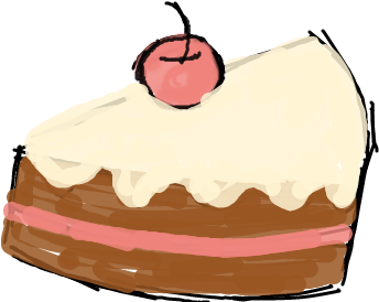Slice Of Cake Clipart Cake Slice Drawing Here's A - Piece Of Cake Drawing Png (450x340)