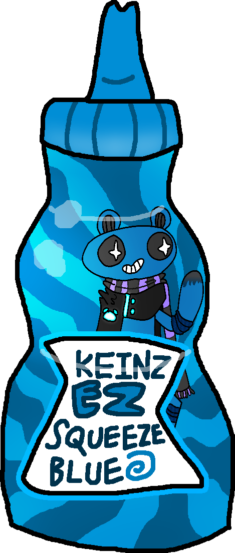 A Bottle Of Keinz Unten Blue Ketchup As It Appears - A Bottle Of Keinz Unten Blue Ketchup As It Appears (469x1105)