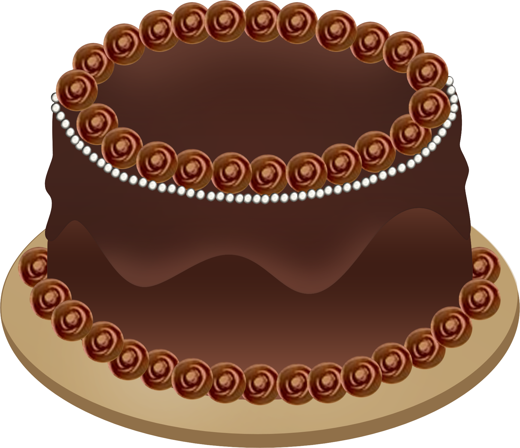 Sponge Cake Clipart Transparent - Chocolate Cake Cliparts Png (1732x1495)