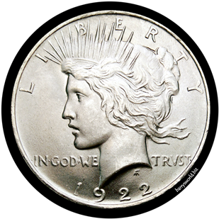 The Peace Dollar, Minted In The United States From - Peace Dollar Ornament (round) (400x400)
