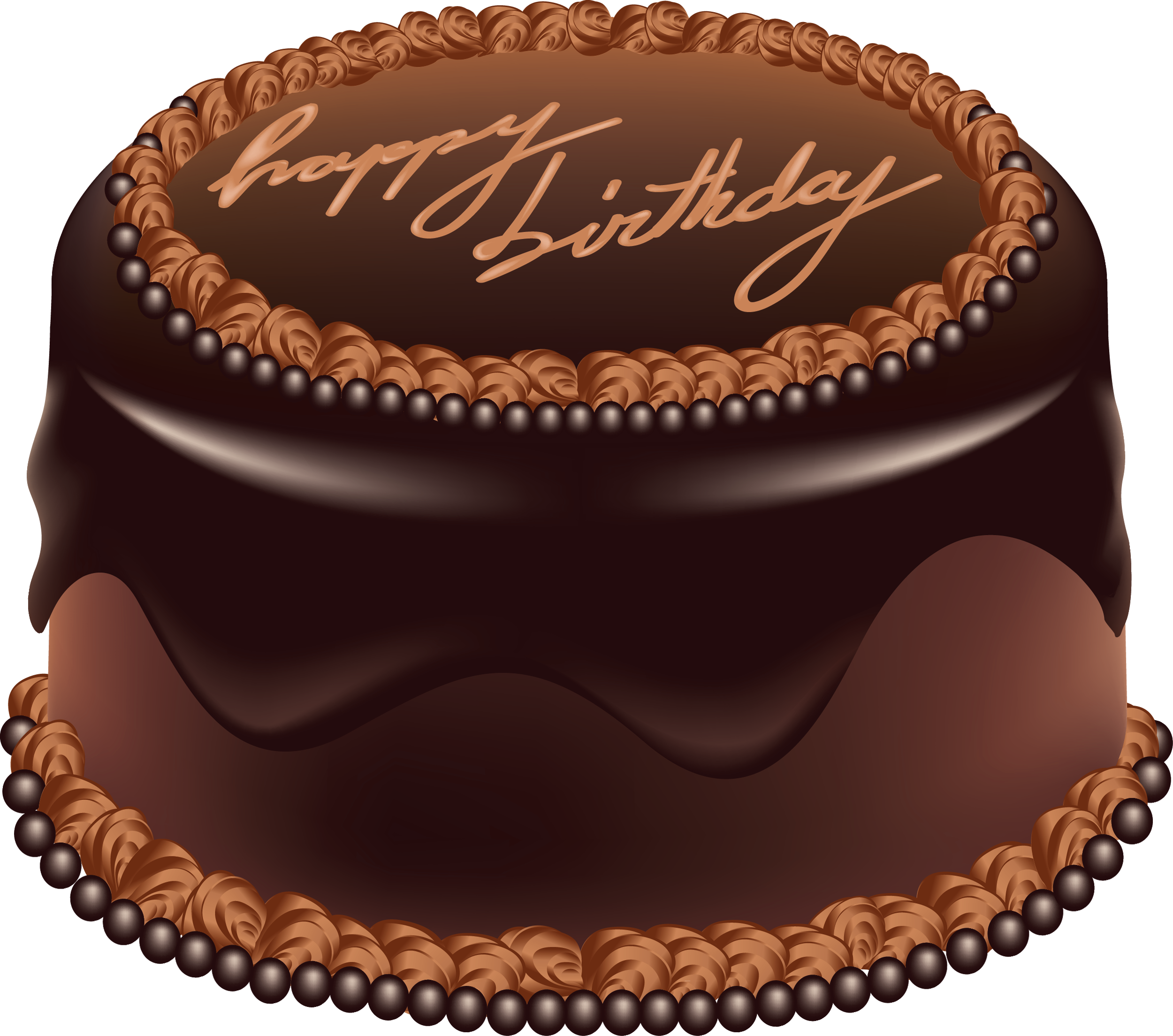 Chocolate Cake Happy Birthday Art Png Large Picture - Cake Png Images Hd (2500x2208)