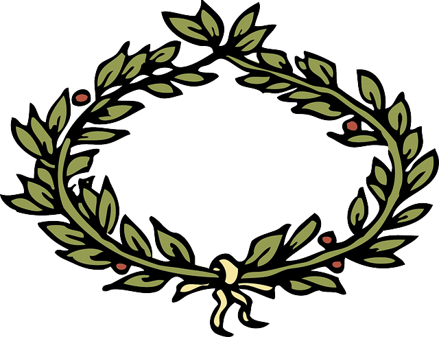 Winner Laurel, Crown, Roman, Award, Winner - Leaves Crown Clipart (640x491)