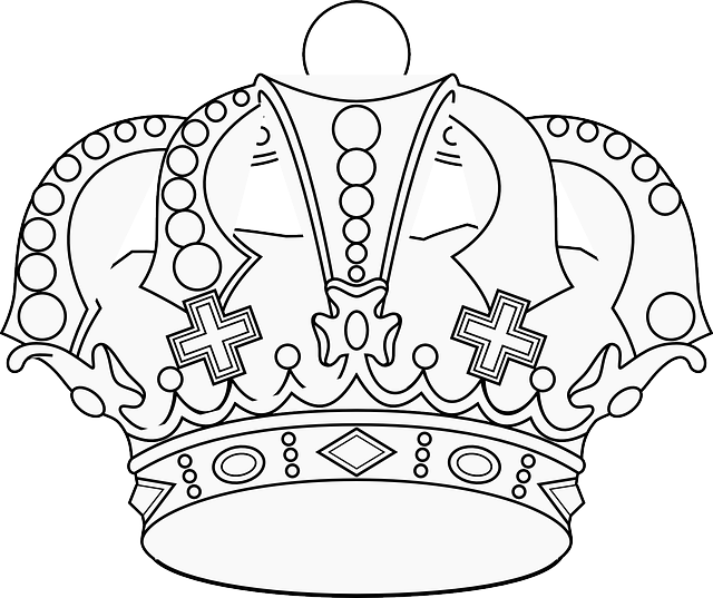 Outline, Crown - Crown Outline (640x537)