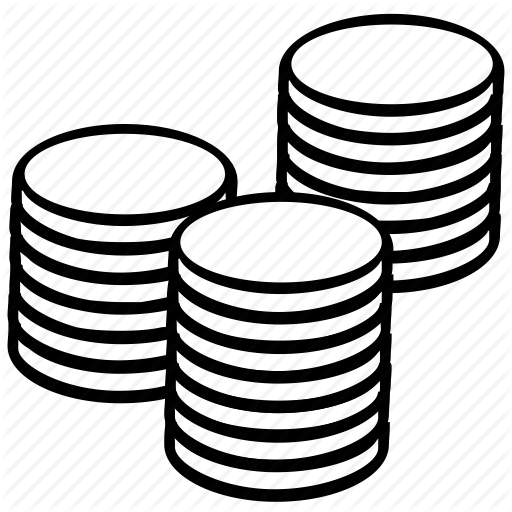Cash, Coin Column, Coins, Euro, European, Finance, - White Coin Icon Png (512x512)