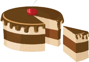 Help To Slice Off A Piece Of The Misery In This World - Cut Cake Illustration (600x240)