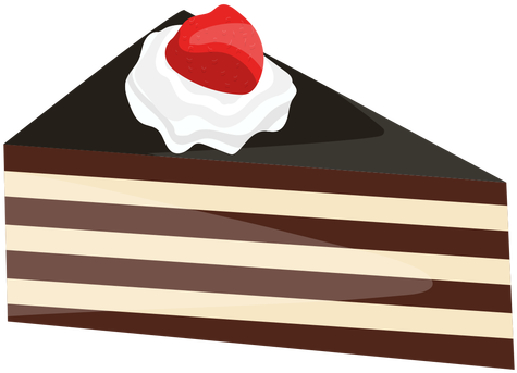 Triangle Cake Slice With Strawberry Transparent Png - Desenho Fatia De Bolo Png (512x512)