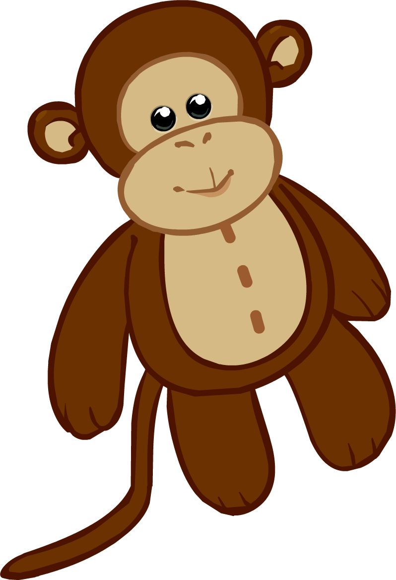 Monkey Stuffie - Club Penguin Monkey (798x1168)