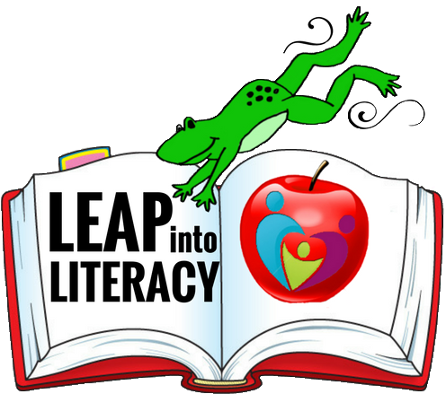 Leap Into Literacy - Open Book Clip Art (499x447)
