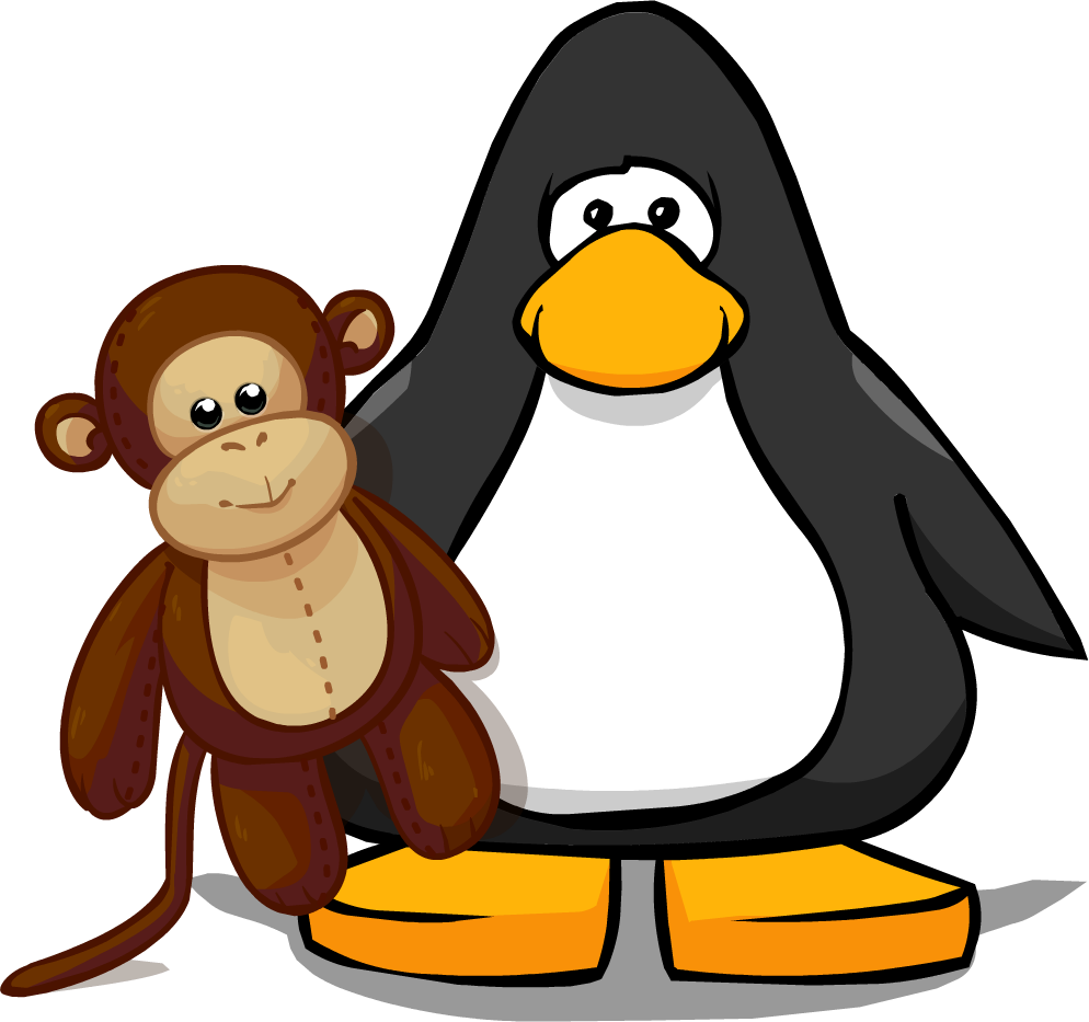 Monkey Stuffie On A Player Card - Monkey Stuffie On A Player Card (994x933)