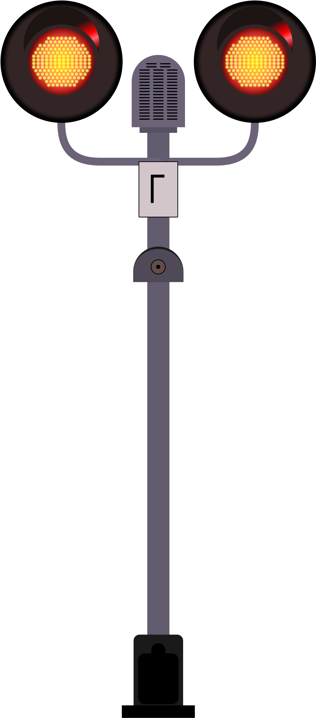 Great Big Image Png With Street Lamp Clipart Png - Railroad Crossing Light Png (1697x2400)