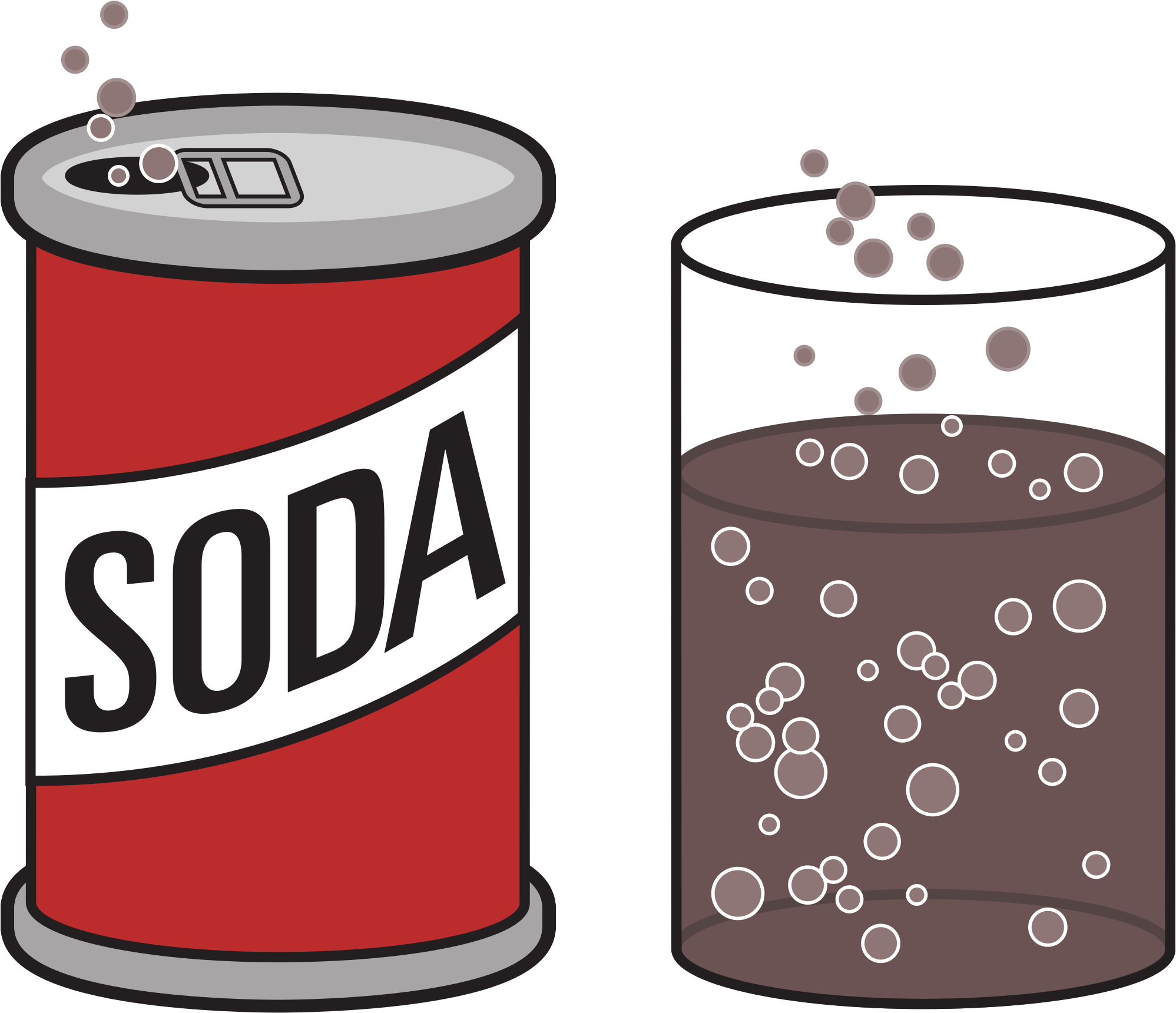 Soda Clipart Transparent - Soda Can Clip Art (2400x2026)