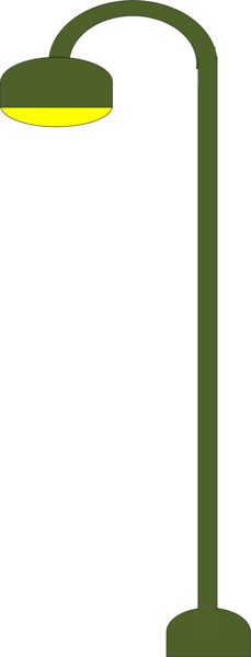 Clipart Street Lamp - Street Light Clip Art (229x600)