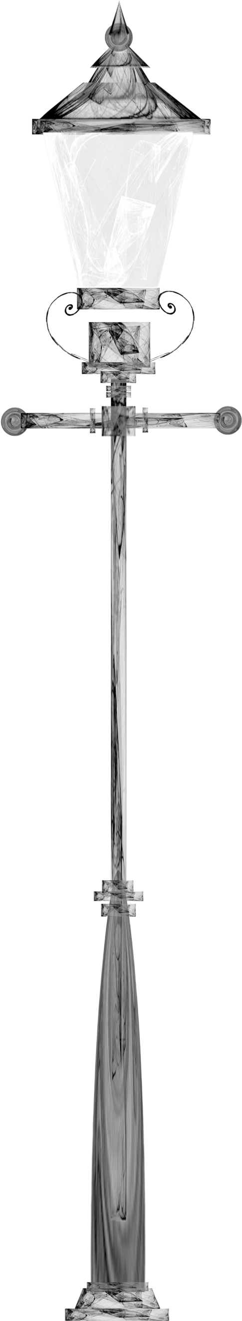 Fractal Manip Stock Old Fashioned Lamppost By Rockgem - Fractal (900x2701)